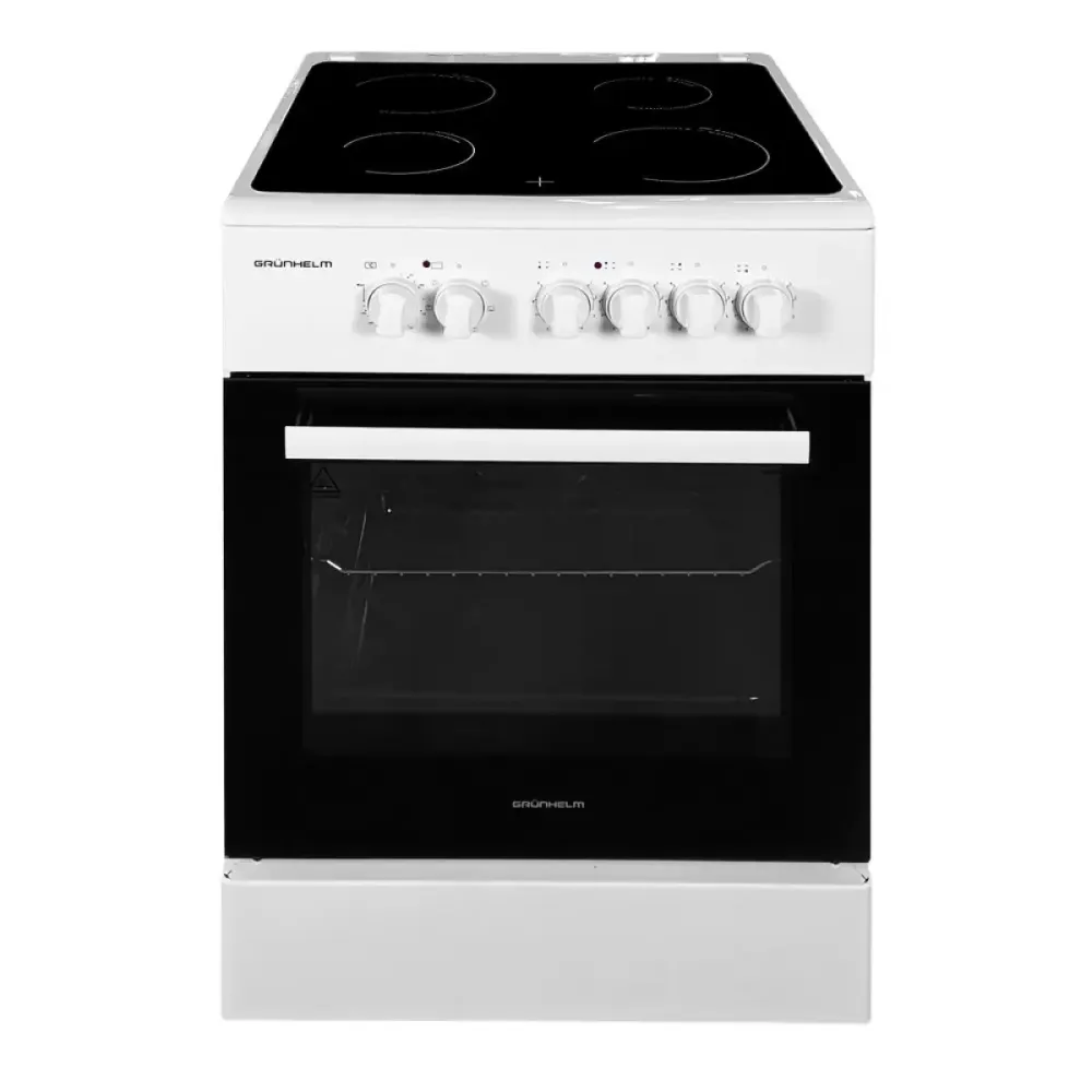 Плита стеклокерамическая электрическая Grunhelm EFC6613W с духовкой 133516 Київ - зображення 2