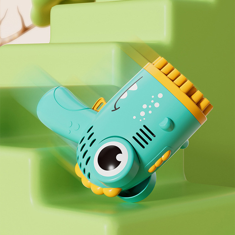 Уценка Пистолет для мыльных пузырей Dinosaur Bubble Gun с насадкой на 40 отверстий 50ml Херсон - зображення 5