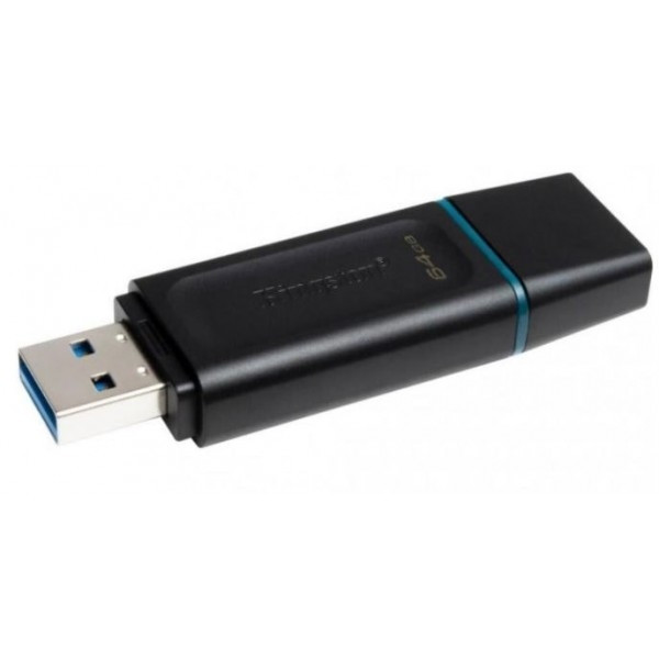 Флеш пам'ять Kingston DT Exodia 64GB USB 3.2 Black/Teal (DTX/64GB) (Код товару:17101) Харків - зображення 4