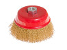 Щетка торцевая MASTERTOOL из латунированной рифленой проволоки Ø 125 мм М14 19-7112 Харьков