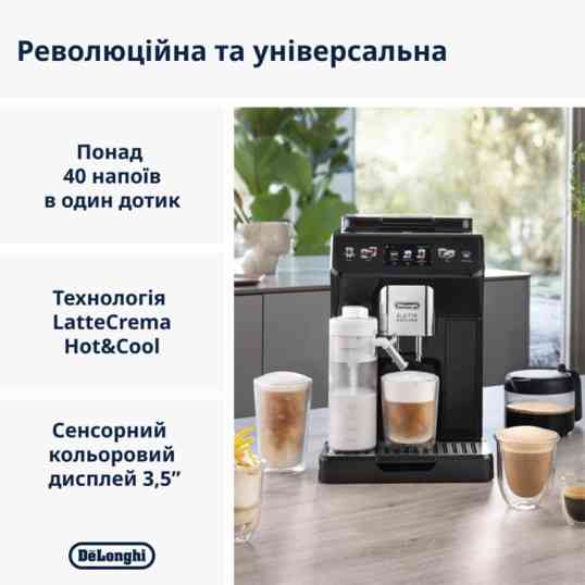 Кофемашина DeLonghi Eletta Explore EСAM-450-65-G 19 бар Киев