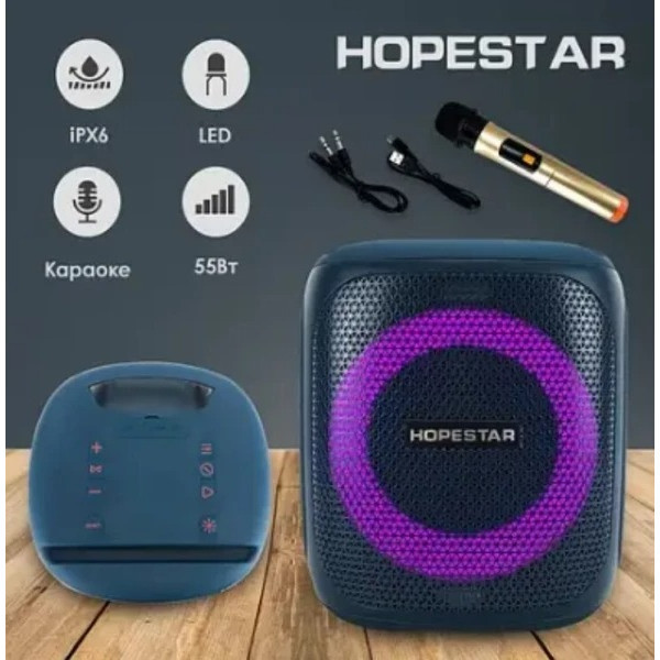 Колонка Bluetooth Hopestar Party 100 mini Blue Харків - зображення 4