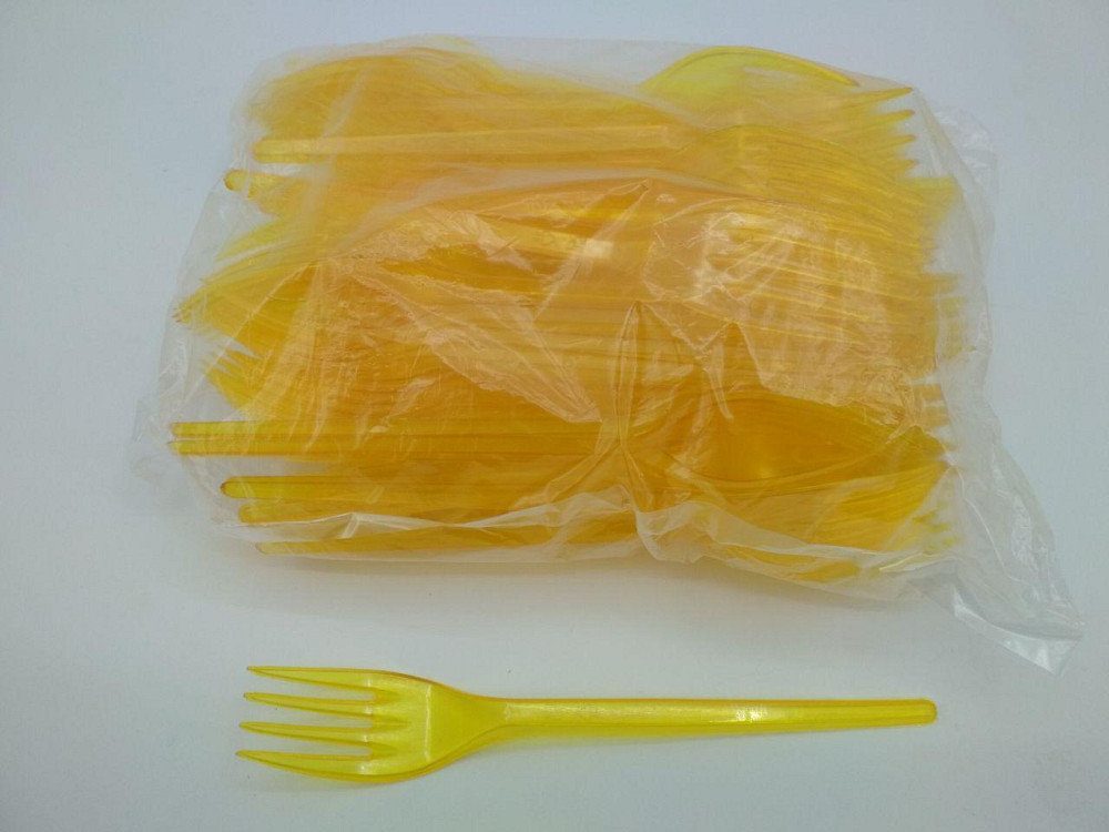 Вилка  «Super» желтая   Юнита (100 шт) Харків - зображення 3