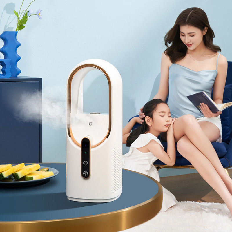 Настольный вентилятор F6 2in1 с увлажнителем воздуха 2200mAh Херсон - изображение 7