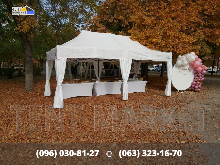 Намет “Event”. Розсувний шатер 6х3 Білий для заходів та вечірок. Івент шатри намети виготовлення Запоріжжя - зображення 11