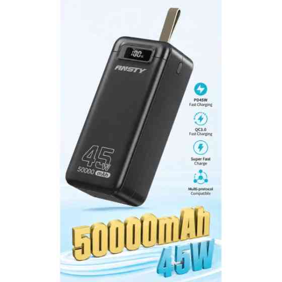 Power Bank Ansty AP-083 45W 50000mAh Black Харьков