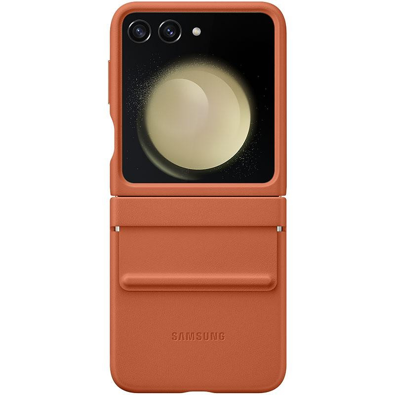 Кожаный чехол Leather Case (AAA) для Samsung Galaxy Z Flip5 Херсон - зображення 6