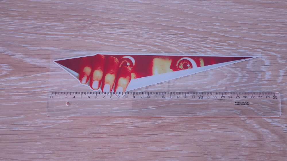 Наклейка на авто Подглядывает цветная светоотражающая Бориспіль - зображення 1