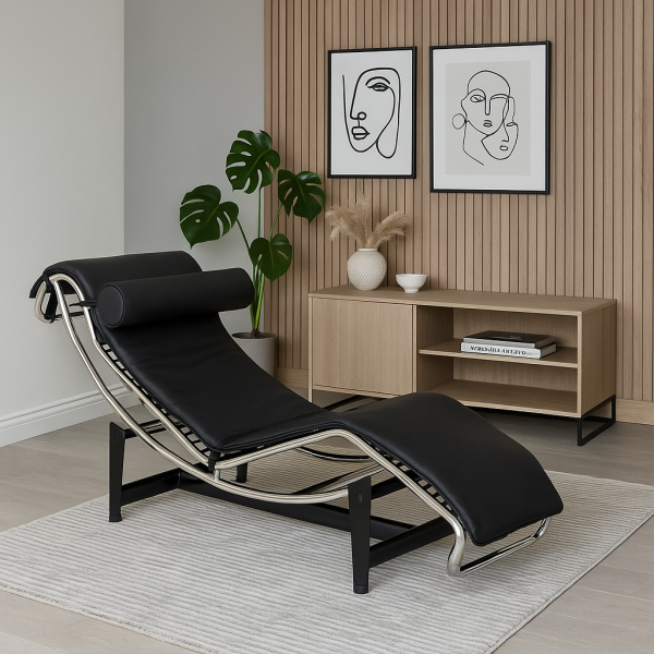 Шезлонг Лекор нержавіюча сталь, білий або чорний шкірозамінник Дніпро - зображення 11