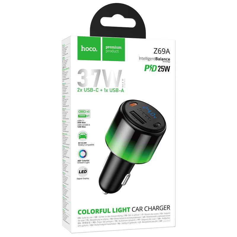 АЗУ Hoco Z69A Vivido PD37W+QC3.0 (1USB-A/2C) Херсон - зображення 2