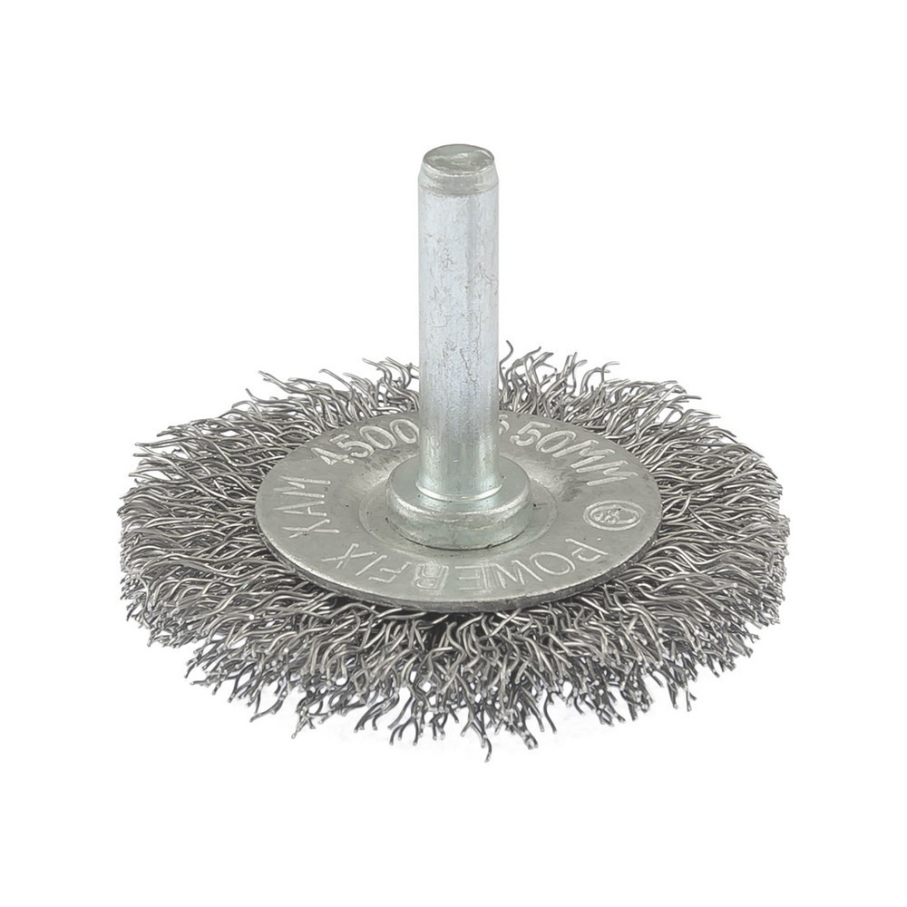Щетка дисковая MASTERTOOL из рифленой проволоки Ø 50 мм со стержнем ¼" 19-9805 Харьков - изображение 2