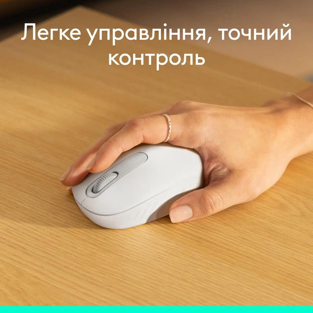 Мышь компьютерная безпроводная Logitech M196 Bluetooth White L910-007460 белая Киев - изображение 5