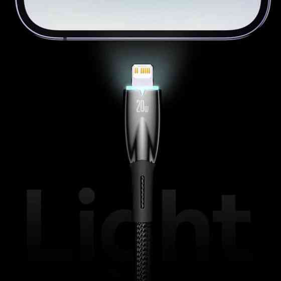 Дата кабель Baseus Glimmer Series Fast Charging Data Cable Type-C to Lightning 20W 1m (CADH000001) Херсон