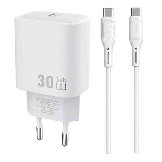 СЗУ WIWU G008 Essen PD30W GaN (1USB-C) + кабель Type-C to Type-C Херсон