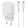 СЗУ WIWU G008 Essen PD30W GaN (1USB-C) + кабель Type-C to Type-C Херсон