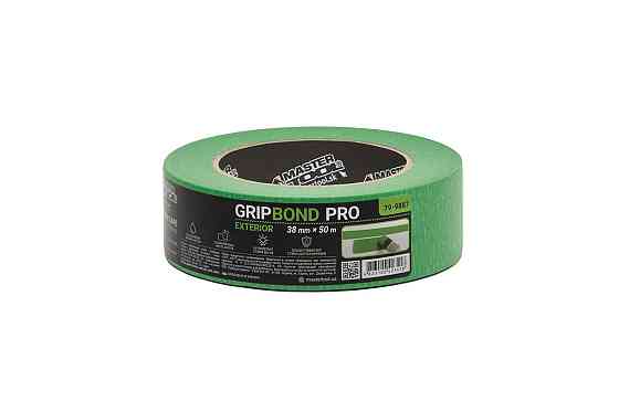 Лента малярная для грубых работ MASTERTOOL GripBond Pro Exterior 38 мм×50 м зеленая 79-9887 Харків