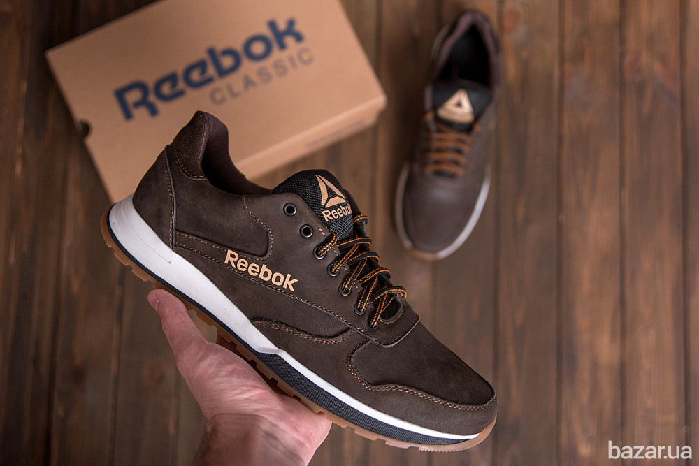 Мужские кожаные кроссовки  Rbk Classic Leather Trail Chocolate Київ - зображення 10