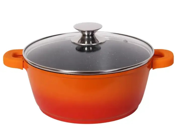 Каструля зі скляною кришкою Bohmann BH-7324-MRB-OR 3.9 л 24 см Київ - зображення 1