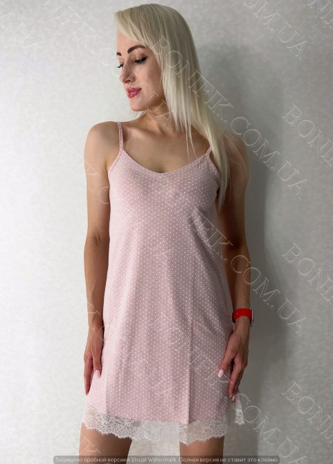 Женская ночная сорочка на тонкой бретели "Peachy Pearl" (арт. LDK 112/61/01) Кривий Ріг - зображення 1