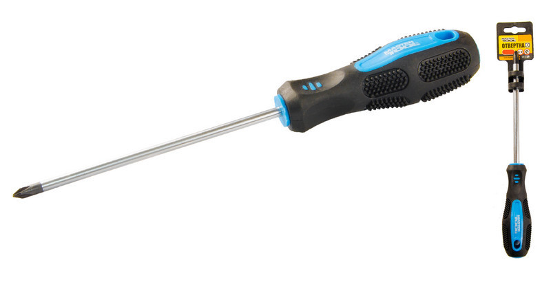 Отвёртка крестовая магнитная MASTERTOOL PH1х125 мм ручка с TPR покрытием 48-5112 Харків - зображення 1