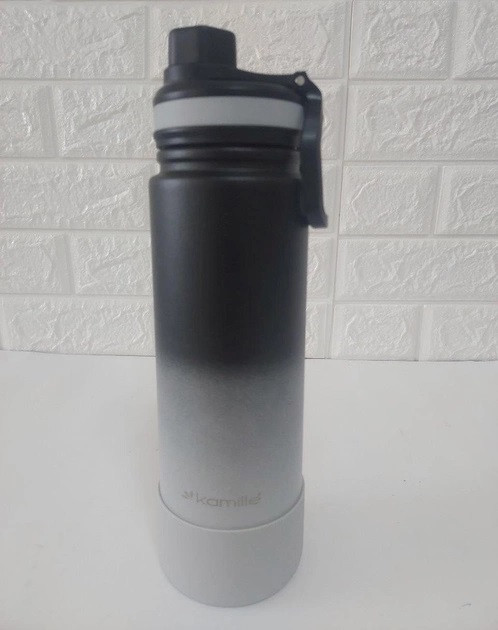 Термопляшка Kamille KM-2163-GB 720 мл чорна Киев - изображение 1