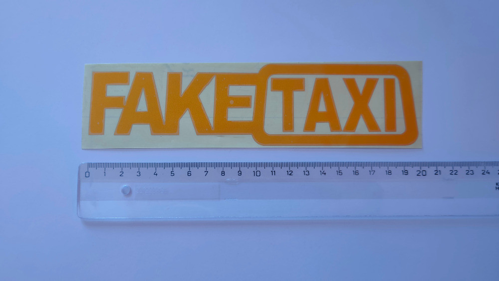 Наклейка на авто-мото FakeTaxi Жёлтая светоотражающая Борисполь - изображение 7