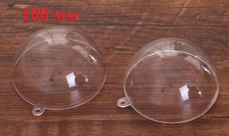 Шар пластиковый прозрачный разъемный 10 см Київ - зображення 11