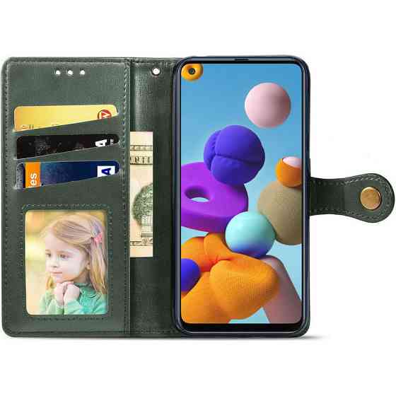 Кожаный чехол-книжка GETMAN Gallant (PU) для Samsung Galaxy A21s Херсон