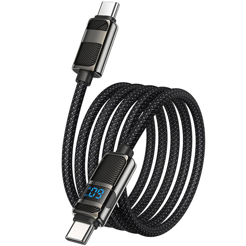 Дата кабель Hoco U137 Line with display Type-C to Type-C 60W (1.2m) Херсон - изображение 4