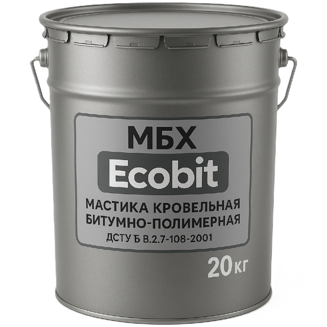 МБХ Ecobit Мастика покрівельна бітумно-полімерна ДСТУ Б В.2.7-108-2001 20 кг Дніпро - зображення 1