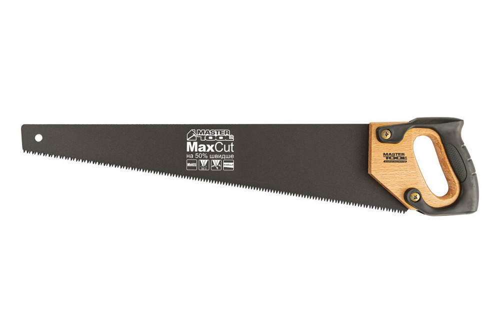 Ножовка столярная MASTERTOOL 7TPI MAX CUT тефлоновое покрытие 500 мм закаленный зуб 3-D заточка 14-2 Харьков - изображение 1