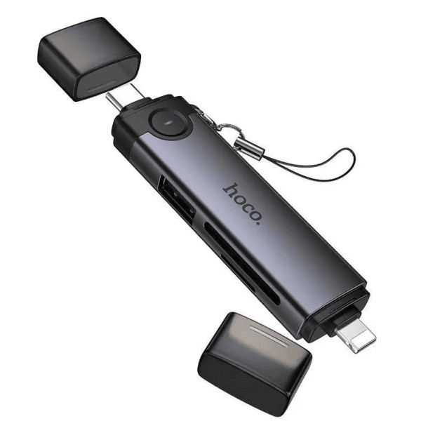Кардрідер Hoco HB56B 3-in-1 (Type-C+Lightning) Black Харьков - изображение 3