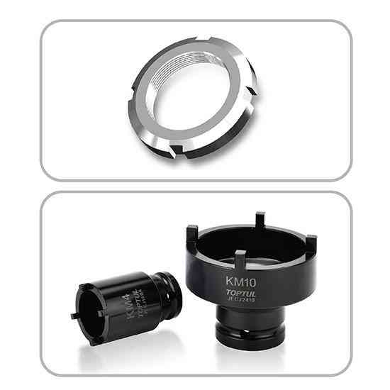 Набор головок для стопорных гаек с наружными зубьями (KM4-KM12) 9ед.  TOPTUL JGAI0901 Харків