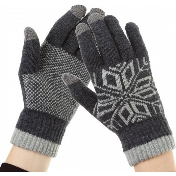 Рукавички ArmorStandart Touch Gloves Snowflake з орнаментом Light Grey Харьков - изображение 5
