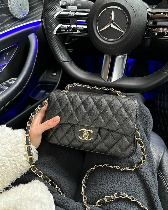 сумка маленька через плече чорна Люксова кросс-боді Chanel 1,55 / шанель GB0017 Винница - изображение 4