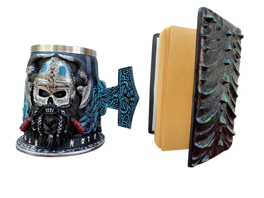 Подарочный набор Кружка 3 Молот Тора Бородаст Викинг и Блокнот 3 «Око Лесного Дракона» Киев - изображение 4