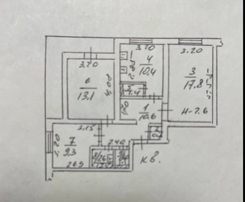 Трехкомнатная Таирова. Ильфа и Петрова / Глушка. Госпрограммы Одесса - изображение 7