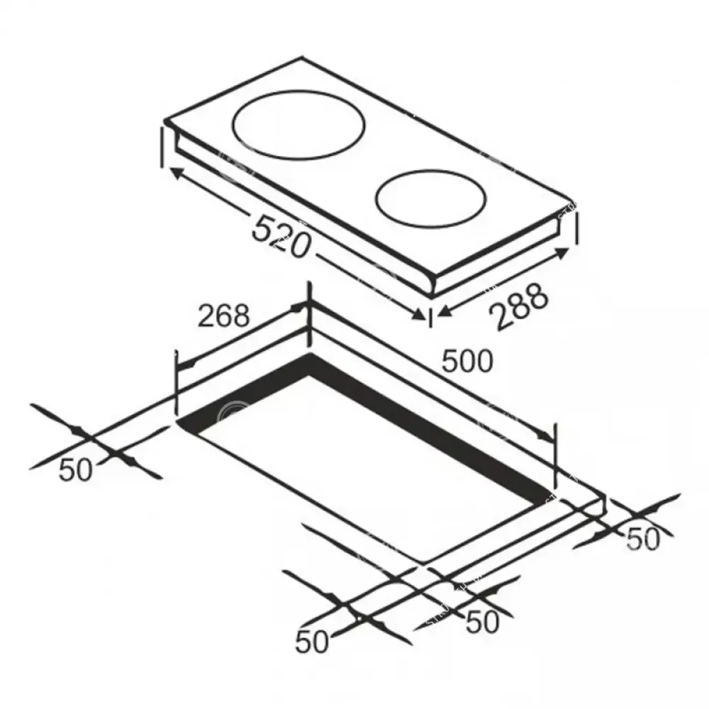 Варочная поверхность индукционная Grunhelm  GPI 523 B (2 конфорки) Сенсор Стеклокерамика Київ - зображення 9