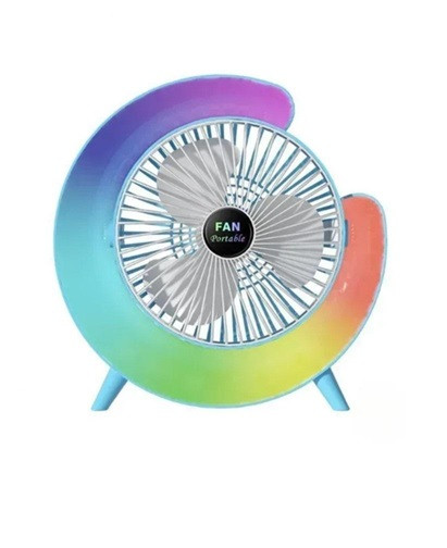 Вентилятор настольный бесшумный с подсветкой RGB Fan Colorful Desktop 19030 голубой Киев - изображение 2