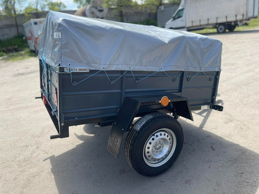 Новий причіп до легкового авто 150х130х40 "Дніпро" Вишневе - зображення 2