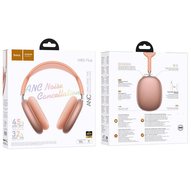 Накладные беспроводные наушники Hoco W65 Plus Happy ANC Херсон - зображення 4