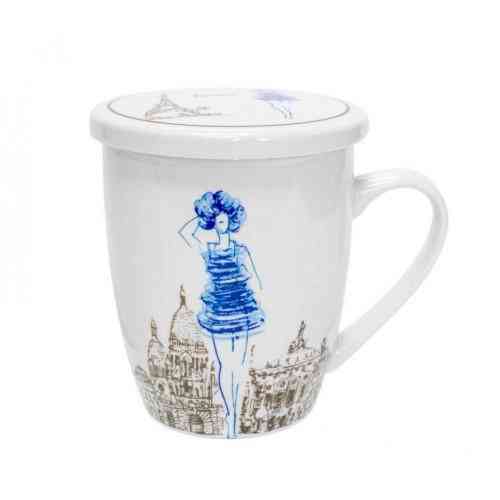 Кружка заварювальна Keramia Дівчина в Парижі 21-279-004 360 мл Киев
