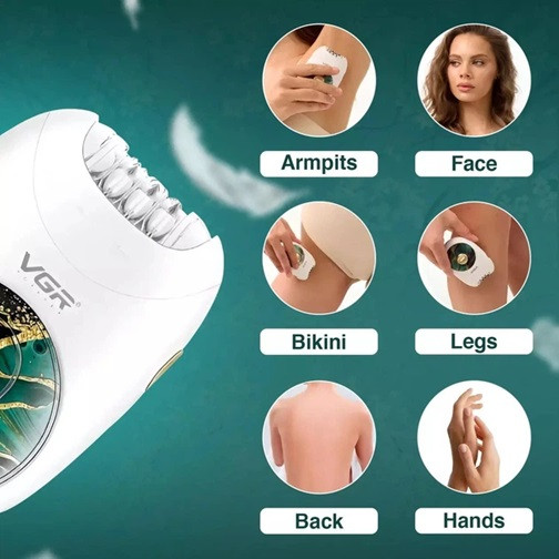 Эпилятор женский VGR V-706 GREEN зеленый Київ - зображення 9