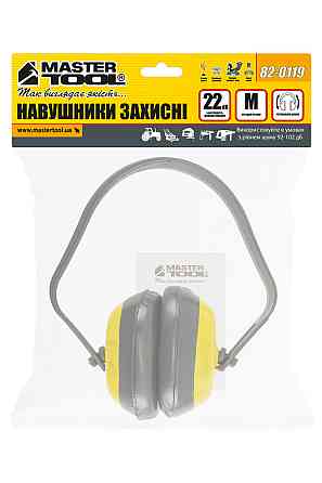 Наушники защитные противошумные MASTERTOOL регулируемое оголовье III-EN 352-1 SNR 22 dB 82-0119 Харків