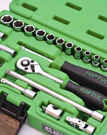 Набор торцевых головок и бит с трещоткой TOPTUL 1/4" 41ед. GCAI4102 Харьков