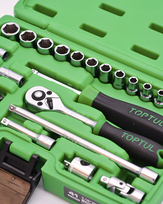 Набор торцевых головок и бит с трещоткой TOPTUL 1/4" 41ед. GCAI4102 Харьков - изображение 5