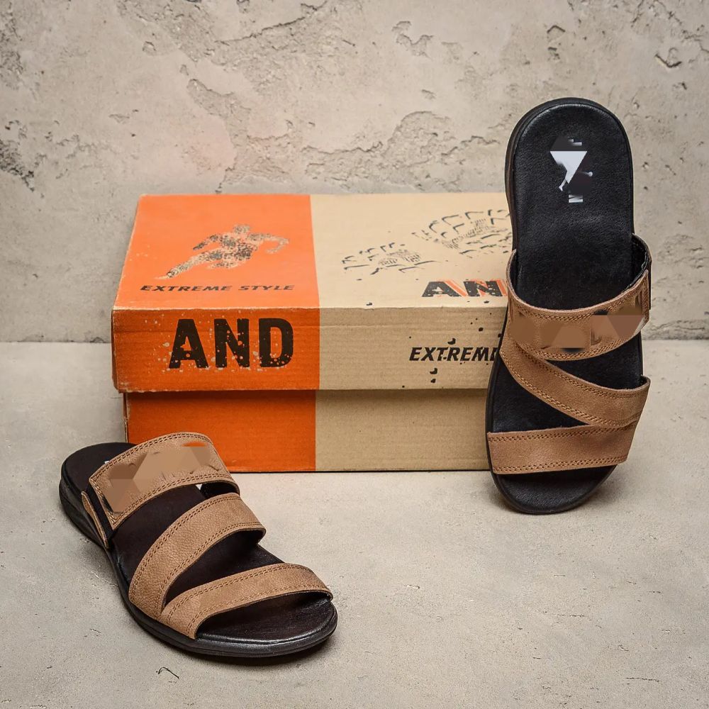 Мужские кожаные  летние шлепанцы-сланцы Olive Київ - зображення 7