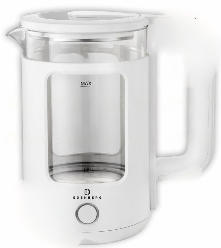 Електрочайник Edenberg EB-83558-White 2 л белый Київ - зображення 1