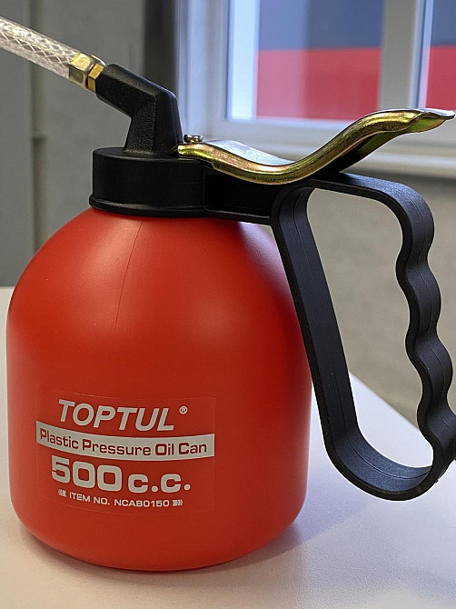 Маслёнка рычажная пластиковая TOPTUL 500 мл гибкий наконечник NCAB0150 Харьков - изображение 3