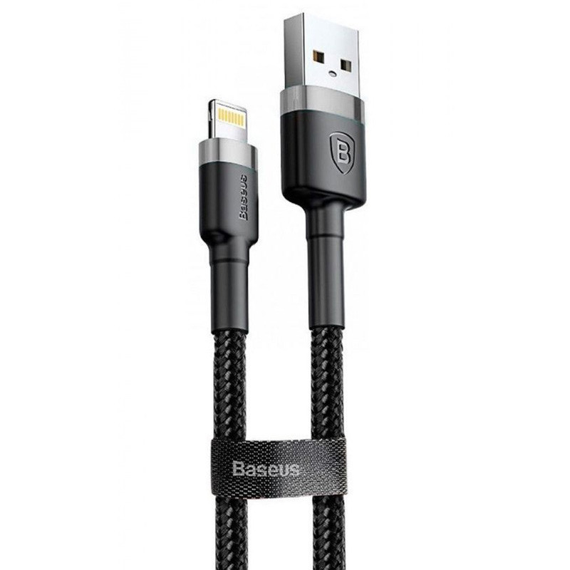 Дата кабель Baseus Cafule USB to Lightning 2.4A (1m) (CALKLF-B) Херсон - зображення 1